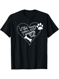 Men's T-Shirt Love Is Wet Noses Wagging Tails With Paw Prints And Dog Bone Heart