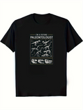 Men's T-Shirt Im A Future Paleontologist Dinosaur Skeleton Fossil Sketches With Prehistoric Bones