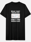 Men's T-Shirt What Part Of Dont You Understand Minimalist Hockey Rink Art Graphic Tee