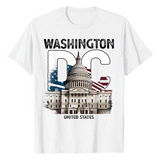 Men's T-Shirt Washington DC Capitol Building Among Stars And Stripes Graphic Tee