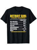 Men's T-Shirt Detroit Girl Sassy Passion And Skill Serving Size Amazing Woman T Shirt