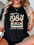 Women's T-Shirt Made In 1984 Vintage Cassette Tape With Retro Limited Edition Graphic