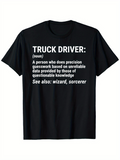 Men's T-Shirt Truck Driver Precision Guesswork Unreliable Data Wizard Sorcerer T Shirt
