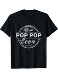 Men's T-Shirt Worlds Best Typography Circle With Vintage Chalkboard Pop Pop