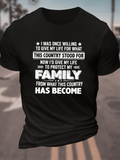 Men's T-Shirt Once Willing To Give My Life For Country Now Protecting My Family