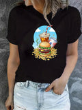 Women's T-Shirt Sunny Day With Burger Fries And Iced Cola Picnic