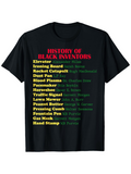 Men's T-Shirt History Of Black Inventors With Colorful Inventor Names And Classic T Shirt List Design