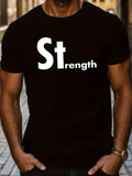 Men's T-Shirt Strength Bold Letters With Contrasting Modern Font Strength Word
