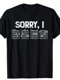 Men's T-Shirt Sorry I Funny Guitar Chord Grids With Playful Musical Theme