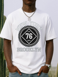 Men's T-Shirt New York Brooklyn Black Geometric Graphic With Number Sixty Six Shirt
