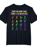 Men's T-Shirt There Are More Than Two Genders Colorful Symbols And Bold Lettering Shirt
