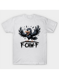 Men's T-Shirt FCawF Cartoon Black Crow Graphic Fun Bird