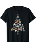 Men's T-Shirt Earthy Rocks Arranged In A Tree Shaped Formation Centered On T Shirt