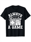Men's T-Shirt Always Ready For Action With Tactical Planning Strategy Game Board