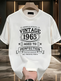 Men's T-Shirt Premium Quality Vintage 1965 Aged To Perfection White Cotton T Shirt
