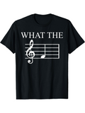 Men's T-Shirt What The With Musical Staff And Treble Clef Note Graphic Shirt
