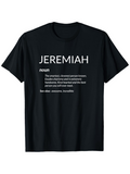 Men's T-Shirt Jeremiah Definition Classic Dictionary Style White Text T Shirt