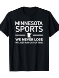 Men's T-Shirt Minnesota Sports With Slogan Underlined By State Outline T Shirt