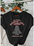 Women's T-Shirt Radical Left Agenda Words With Politically Charged Slogan Concept Shirt