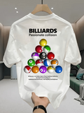 Men's T-Shirt Billiards Passionate Collision And Colorful Stacked Pool Balls Pyramid