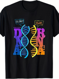 Men's T-Shirt Still Single Always DNA RNA Colorful Molecular Strands