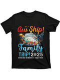 Men's T-Shirt Aww Ship Its A Family Trip 2025 With Palm Trees Ocean And Cruise Ship