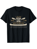 Men's T-Shirt Love Many Trust A Few Paddle Your Own Canoe With Oars And Gentle River Canoe