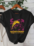 Women's T-Shirt There Is Beauty In Discomfort Vibrant Jungle Foliage With Yellow Soaring Parrot