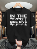 Men's T-Shirt In The Morning Rise Give Me Jesus Hand Drawn Christian Crosses T Shirt