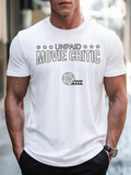 Men's T-Shirt Unpaid Movie Critic Five Stars With Film Reel Graphic Movie Critic