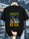 Men's T-Shirt Chemistry Magic And Colorful Lab Equipment Under Studio Lights T Shirt