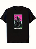 Men's T-Shirt Gothic Forest Night With Grim Reaper Lifting Heavy Barbell Deadlifts