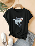 Women's T-Shirt Underwater Fierce Predator With Open Jaw Powerful Shark