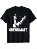 Men's T-Shirt Checkmate Dynamic Falling Chess King Game Piece