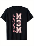 Men's T-Shirt Senior 2025 Pink Accents Large Lettering Mom T Shirt