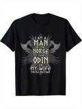 Men's T-Shirt I Am A Man Of The Norse With Ravens And Mythic Symbols Odin