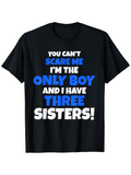 Men's T-Shirt You Cant Scare Me Bold Fun Lettering On Black Tee