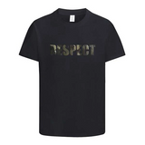 Women's T-Shirt Respect Camo Pattern Letters With Bold Modern Typography