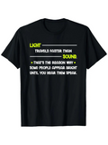 Men's T-Shirt Light Travels Faster Than Sound Thats The Reason Why Some People Appear Bright Until You Hear Them Speak Black T Shirt