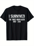 Men's T-Shirt I Survived The Three Hour Block Nineteen Eighty To Two Thousand Eighteen Shirt