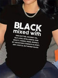 Women's T-Shirt Black Mixed With Pride Strength And Ancestral Spirit Black