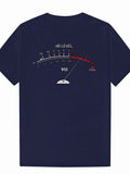 Men's T-Shirt Retro Indicator Graphic With Level Scale And Meter Needle Vu Meter