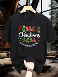 Men's T-Shirt Family Christmas 2024 Making Memories Together With Snowflakes Festive Accents Joyful Holiday Cheer