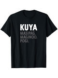 Men's T-Shirt Kuya Bold Lettering With Minimalist Black Shirt Typography