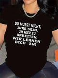 Women's T-Shirt German Motivational Text: "If You Cant Take a Joke Stay Out of the Car"