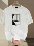 Men's T-Shirt Geometric Daylight Shadows And Lines On Doorway