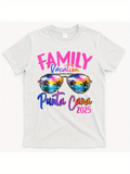 Men's T-Shirt Family Vacation Punta Cana 2025 Colorful Tropical Beach Sunglasses