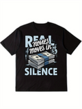 Men's T-Shirt Real Money Moves In Silence Bundles Of Cash With Blue Bands