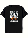 Men's T-Shirt This Is My Chicken Wings Eating Shirt With Crispy Fried Chicken Graphic