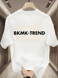 Men's T-Shirt BKMK Trend Bold Modern Lettering On Crisp White Fabric T Shirt